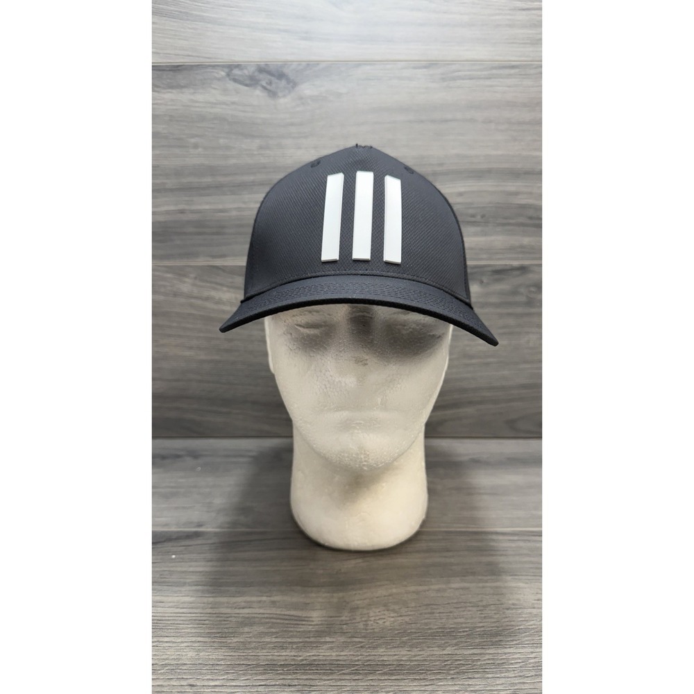 Adidas Tour 3 Stripe SnapBack Black Golf Hat PGA Adjustable